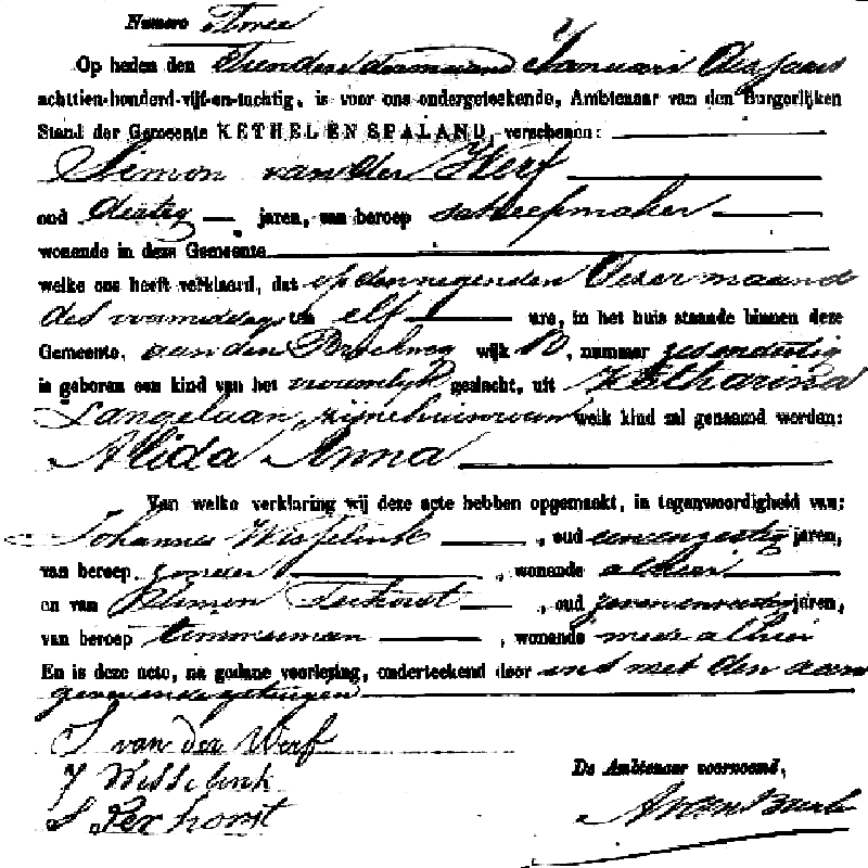 18850110 geb akte 2 Alida A dv S vd Werf - C Langelaan